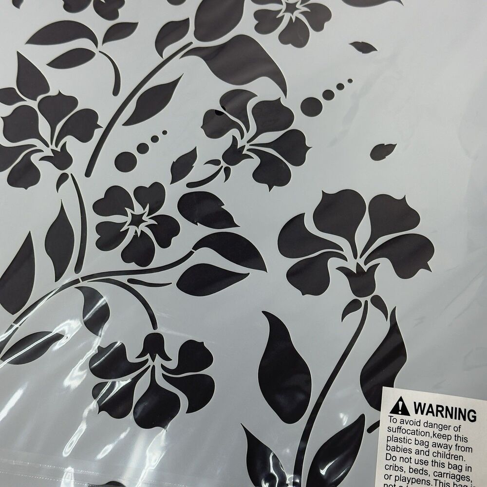 2 Flowers Welcome Stencils for Painting Reusable Plastic Welcome Sign Templates